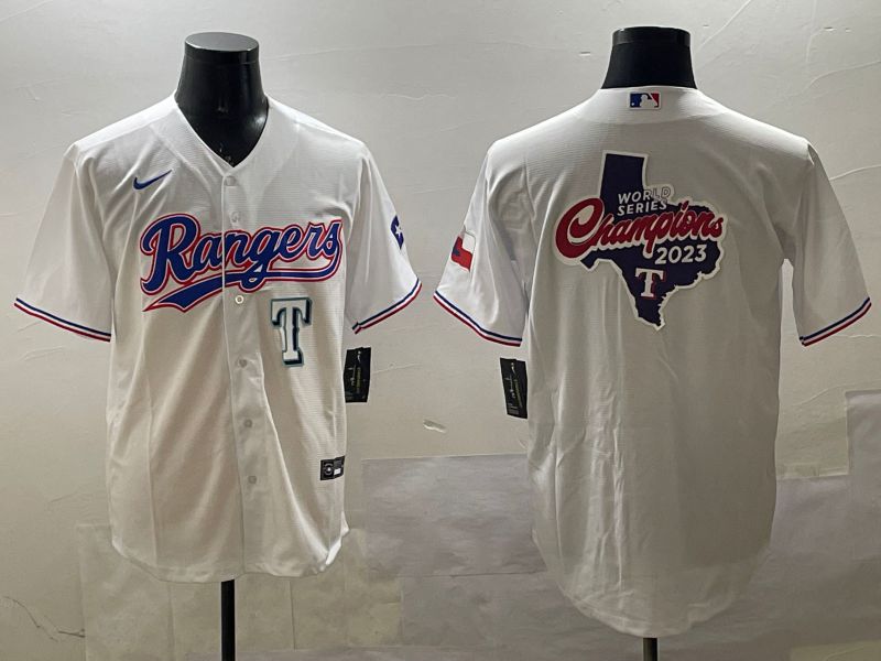 Men Texas Rangers Blank White Game 2025 Nike MLB Jersey style 8